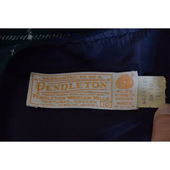 Vintage Sleeveless 90s Pendleton Plaid Waistcoat Vest - Picture 10 of 10